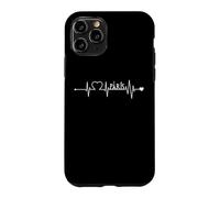 Carcasa para iPhone 11 Pro Latido del corazón París Texto ECG Curva Ciudad Francia