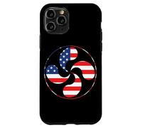 Carcasa para iPhone 11 Pro Lauburu Basque Country Cross Ikurrina Euskal Herria Bandera de Estados Unidos