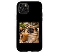 Carcasa para iPhone 11 Pro Lazy Sunday Coffee Pug Funny Relaxing Meme