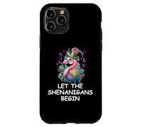 Carcasa para iPhone 11 Pro Let The Shenanigans Begin St Patricks Flamingo Mardi Gras