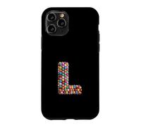 Carcasa para iPhone 11 Pro Letter L Candy Rainbow Sprinkles Monogram Men, Women, Kids