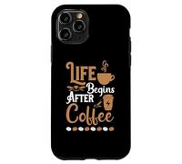 Carcasa para iPhone 11 Pro Life Begins After Coffee Baristas Funny Coffee Lover