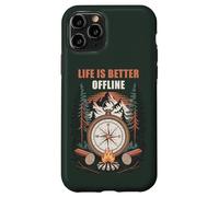 Carcasa para iPhone 11 Pro Life is Better Offline - Camping & Hiking Outdoors Nature
