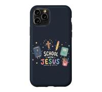 Carcasa para iPhone 11 Pro Linda Escuela Cristiana con Jesús Volver a la Escuela F