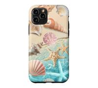 Carcasa para iPhone 11 Pro Linda Playa estética océano Concha Costera Verano mar Tema