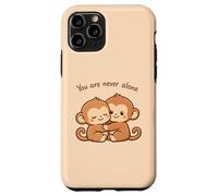 Carcasa para iPhone 11 Pro Lindo Abrazando Baby Monkeys Besties Apoyo Emocional Amor