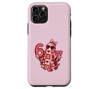 Carcasa para iPhone 11 Pro Lindo Crochet Ghost 67 Meme Pink Coquette Cumpleaños 67
