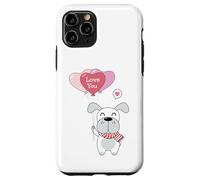 Carcasa para iPhone 11 Pro Lindo Perro con un Globo de corazón Te Amo