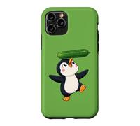 Carcasa para iPhone 11 Pro Lindo pingüino Equilibrio Pepino Dibujos Animados Arte