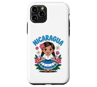 Carcasa para iPhone 11 Pro Lindo Vestido Tradicional para niña de Nicaragua con Arte de Bandera para niños