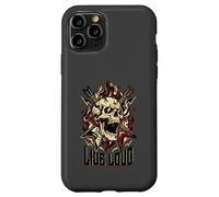 Carcasa para iPhone 11 Pro Live Loud Rock and Roll Guitarra Vintage Rock Music