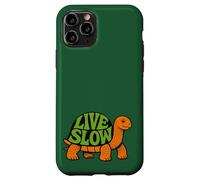 Carcasa para iPhone 11 Pro Live Slow Turtle Life Naturaleza Vibes Retro Calma Estética