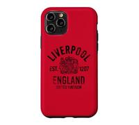 Carcasa para iPhone 11 Pro Liverpool EST. 1207 Inglaterra Reino Unido Envejecido Negro Print