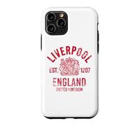 Carcasa para iPhone 11 Pro Liverpool EST. 1207 Inglaterra Reino Unido Envejecido Rojo Print
