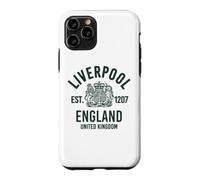 Carcasa para iPhone 11 Pro Liverpool EST. 1207 Inglaterra Reino Unido Regal Forest Green Print