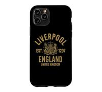Carcasa para iPhone 11 Pro Liverpool EST. 1207 Inglaterra UK Regal Golden Print