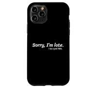 Carcasa para iPhone 11 Pro Lo Siento, llego Tarde, Vi una Mesa de Billar Divertido Jugador de Billar