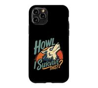 Carcasa para iPhone 11 Pro Lobo Aullando cuestionando la Resistencia Arte Retro