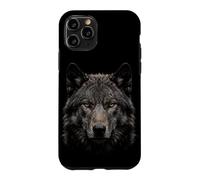 Carcasa para iPhone 11 Pro Lobo Dire Cara Luz De Luna Bosque Fauna Silvestre Naturaleza
