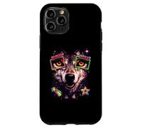 Carcasa para iPhone 11 Pro Lobo Retro con Zoom 80s Vaporwave Gamer