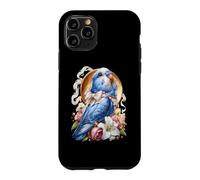Carcasa para iPhone 11 Pro Loro Budgie Coqueta Católica Sagrada Vintage Kitsch Bow