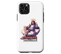 Carcasa para iPhone 11 Pro Los pecadores Dan la Bienvenida a Jesús Salva Divertida Cita sobre la fe Cristiana
