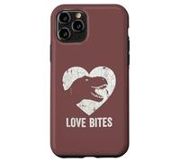 Carcasa para iPhone 11 Pro Love Bites T-Rex Dinosaurio Divertido Retro Grunge Paleontología