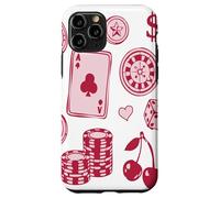 Carcasa para iPhone 11 Pro Lucky Girl Energy Gambling Playing Cards Cherries and Dice