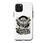 Carcasa para iPhone 11 Pro Luna Moth Noche Despliega Grunge Collage