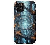 Carcasa para iPhone 11 Pro Mago Fantasía Ciudad Subterránea Portal Espiral Caverna