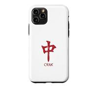 Carcasa para iPhone 11 Pro Mahjong Lovers Crak Red Dragon Símbolo Azulejos Puntos Bam Kung