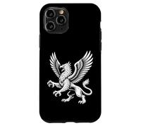 Carcasa para iPhone 11 Pro Majestuoso Griffin con alas Fierce Mythic Beast Line Art