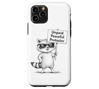 Carcasa para iPhone 11 Pro Manifestante pacífico no remunerado Humor Mapache Divertido
