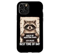 Carcasa para iPhone 11 Pro Mapache Mugshot culpable de Caos Nocturno Mejor Hora del día