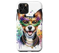 Carcasa para iPhone 11 Pro Mardi Gras Teddy Roosevelt Terrier Perro