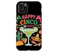 Carcasa para iPhone 11 Pro Margarita Cactus Taco Fiesta Happy Cinco De Mayo Celebración