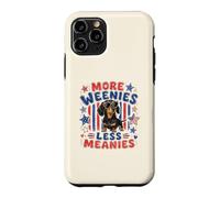 Carcasa para iPhone 11 Pro Más Salchichas Menos malvados, Divertido Perro Salchicha patriótico