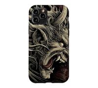 Carcasa para iPhone 11 Pro Máscara Retro Japonesa Oni Demon Screaming Yokai Anime