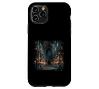 Carcasa para iPhone 11 Pro Máscaras góticas Salón Oscuro Mascarada Catedral Escena Diseño