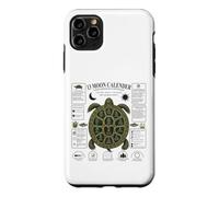 Carcasa para iPhone 11 Pro MAX 13 Moon Turtle Lunar Calendario Naturaleza Diseño Shell