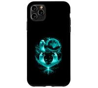 Carcasa para iPhone 11 Pro MAX 3 Graciosos Hombres Aullando Gansos tontos en la Luna Llena Azul Hielo