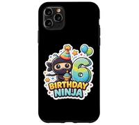 Carcasa para iPhone 11 Pro MAX 6 años cumpleaños Ninja Boys Six 6th Sexto Kids Party Cute