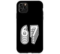 Carcasa para iPhone 11 Pro MAX 67 Número 3D apilado Miminalismo Gráfico Diseño Simple
