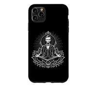 Carcasa para iPhone 11 Pro MAX Abraham Lincoln meditando en posición de Loto Zen