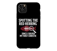 Carcasa para iPhone 11 Pro MAX Acogedor Misterio Amante de los Libros Leyendo Crimen Ratón de Biblioteca Humor