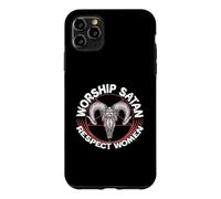 Carcasa para iPhone 11 Pro MAX Adoración Satanás Respeto Mujeres Feminista Satanista Satánico