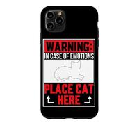 Carcasa para iPhone 11 Pro MAX Advertencia: En Caso de emociones, coloca al Gato aquí