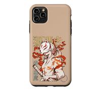 Carcasa para iPhone 11 Pro MAX Aesthetic Japanese Kabuki Kitsune Mask Demon Samurai Girl
