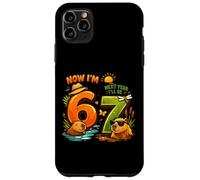 Carcasa para iPhone 11 Pro MAX Ahora Estoy 6 El próximo año seré 7 Capibara 67 Cumpleaños Niños Niña