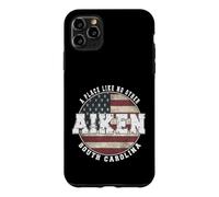 Carcasa para iPhone 11 Pro MAX Aiken Carolina del Sur, Bandera Americana Vintage